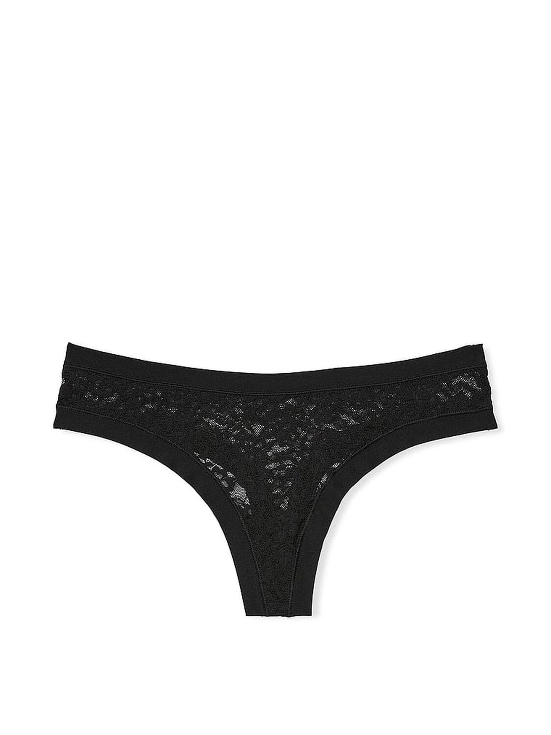 vs No-Show No-Show Lace Thong Panty Black 3 of 3 