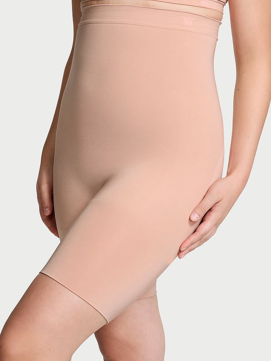 vs Victoria's Secret Shapewear by Victoria SeamlessShaping&trade; Mid-Thigh Shorts Macaron 4 of 4 