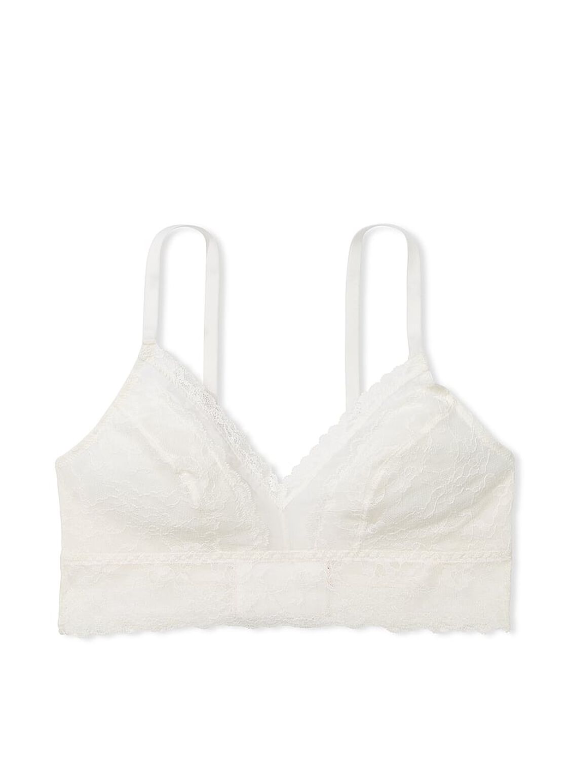 vs Victoria's Secret Lace Curvy Bralette Coconut White 3 of 3 