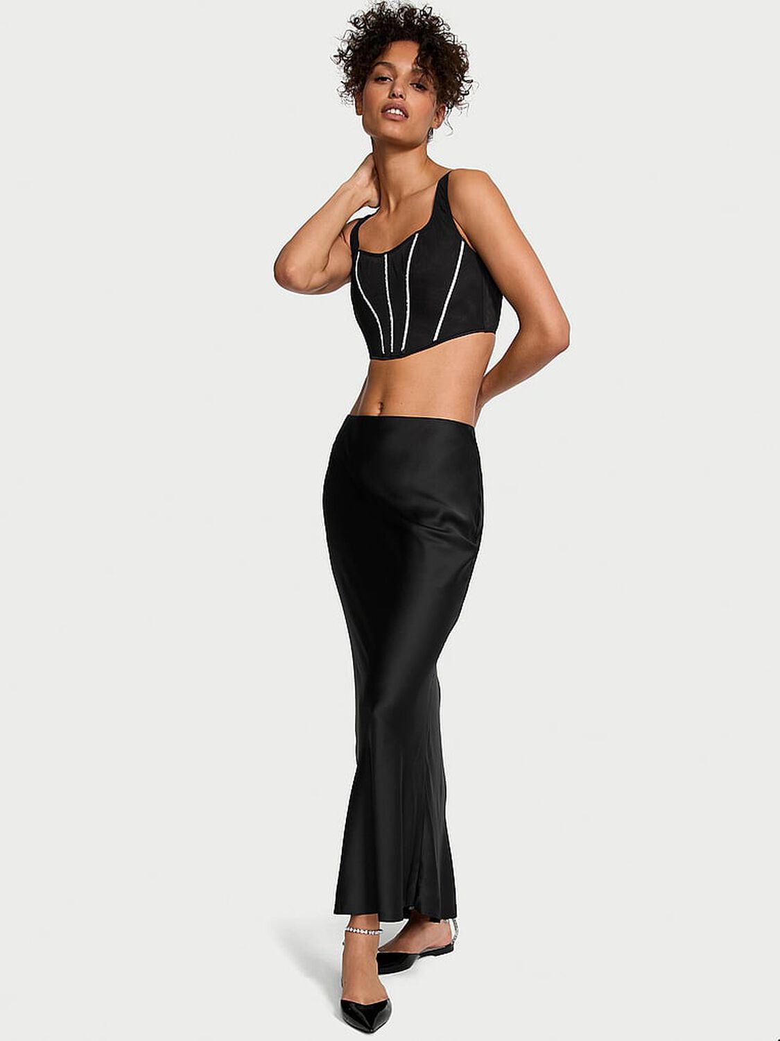 vs Very Sexy Sheer Shine Corset Top Black 5 of 5 