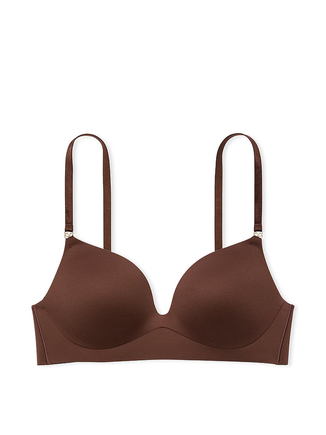 vs Dream Angels Smooth Wireless Push-Up Plunge Bra Ganache 3 of 4 
