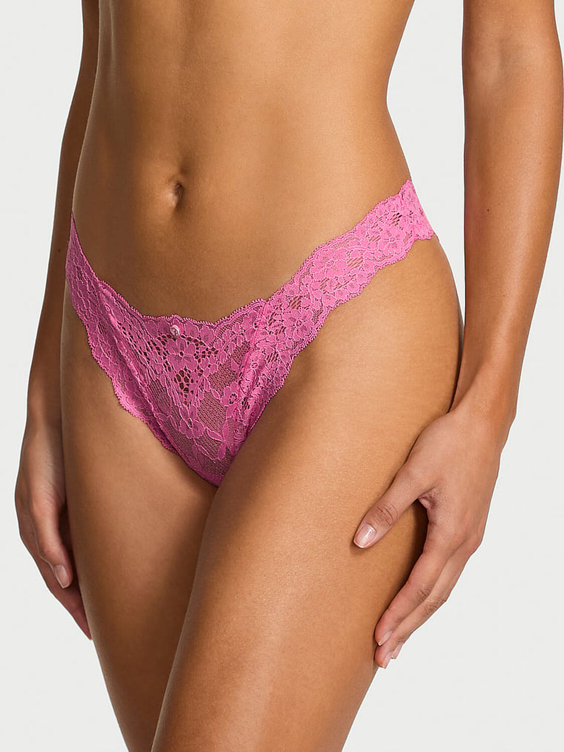 vs Dream Angels Lace Brazilian Panty Rose Garden 1 of 3 