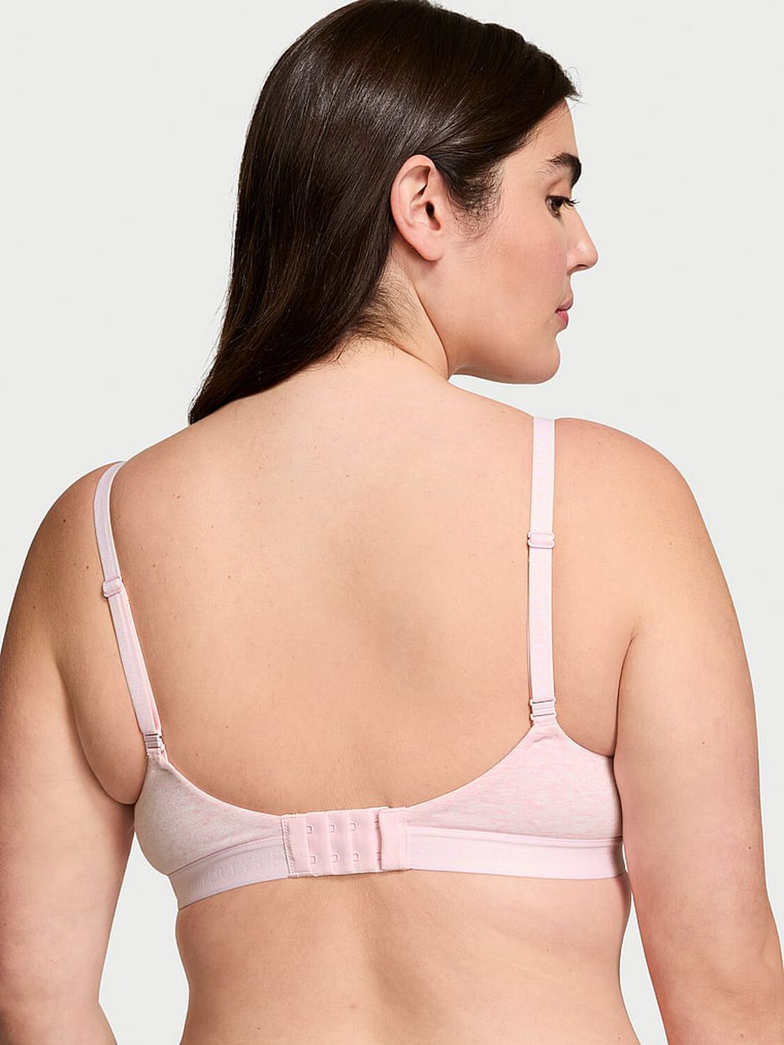 vs The T-Shirt Lightly Lined Cotton Demi Bra Pink Petal Heather 2 of 3 