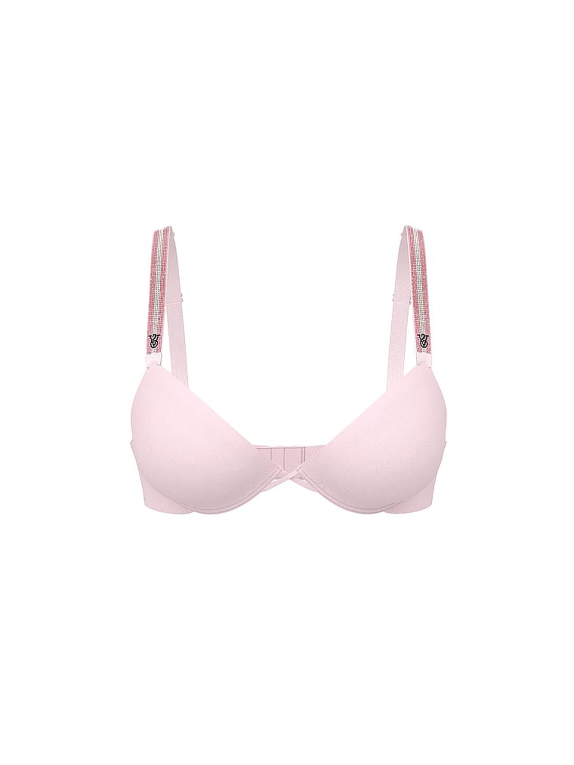vs Very Sexy Bombshell Logo Shine Strap Add-2-Cups Push-Up Bra Pretty Blossom 4 of 4 
