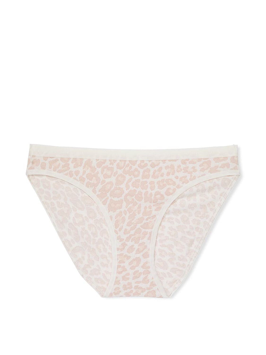 vs Victoria's Secret Stretch Cotton Bikini Panty Coconut White Leopard 2 of 2 