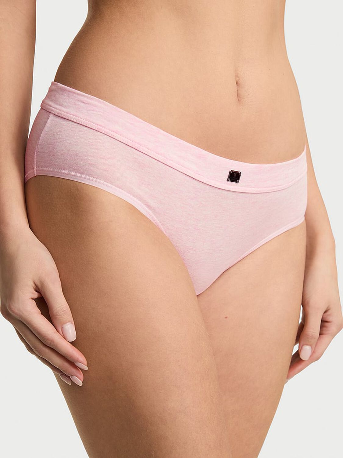 vs Cotton Logo Cotton Hiphugger Panty Heather Pink Petal 3 of 3 