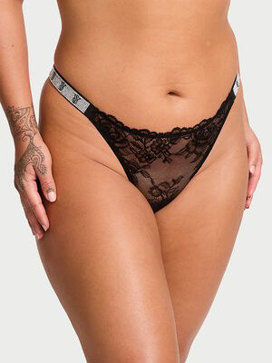 Sunset Ombr&eacute; Shine Strap Rose Lace Panty