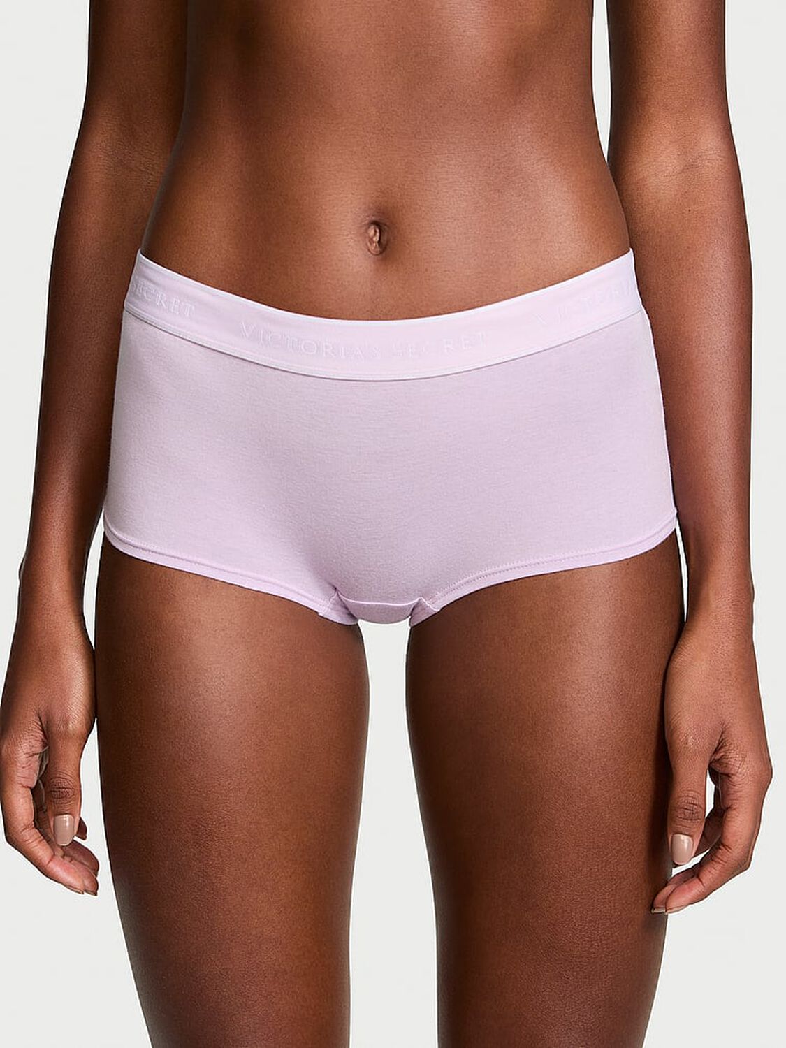 vs Cotton Logo Cotton Boyshort Panty Hope Lilac 1 of 3 