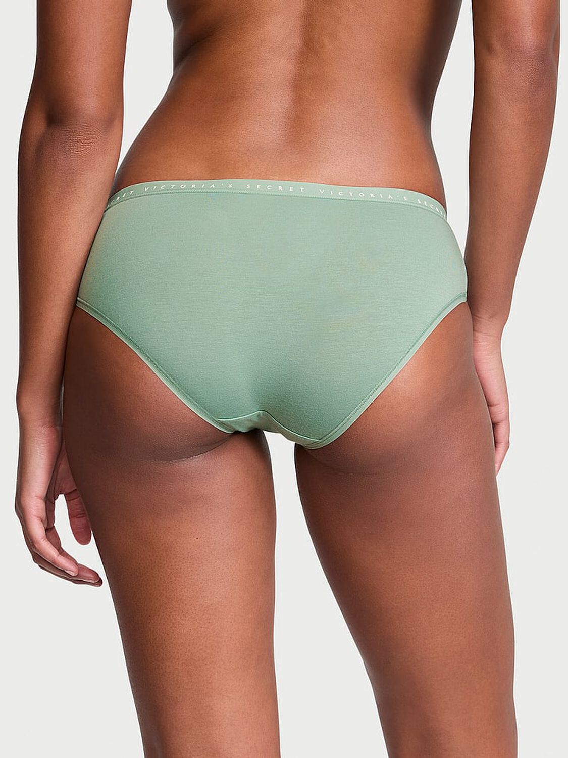 vs Victoria's Secret Stretch Cotton Hiphugger Panty Seasalt Green 2 of 3 