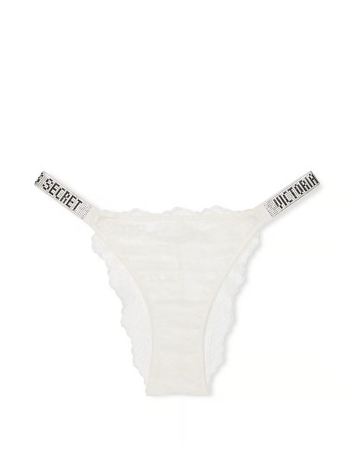 vs Very Sexy Shine Strap Brazilian Panty Coconut White 1 of 1 