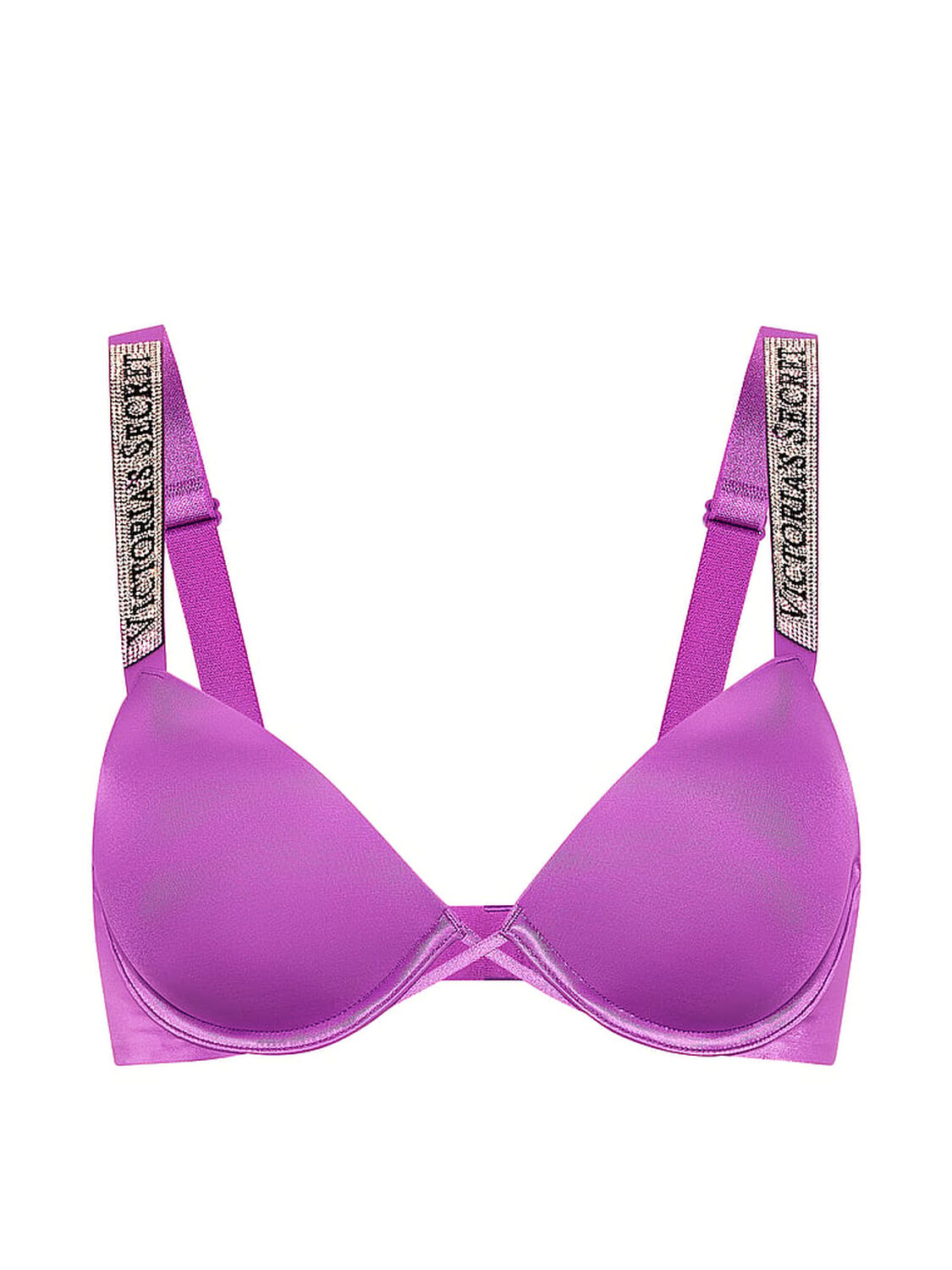 vs Very Sexy Logo Shine Strap Push-Up Bra Gumdrop Purple 3 of 3 