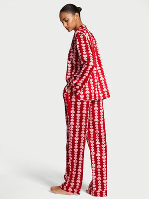 Glazed Satin Long Pajama Set