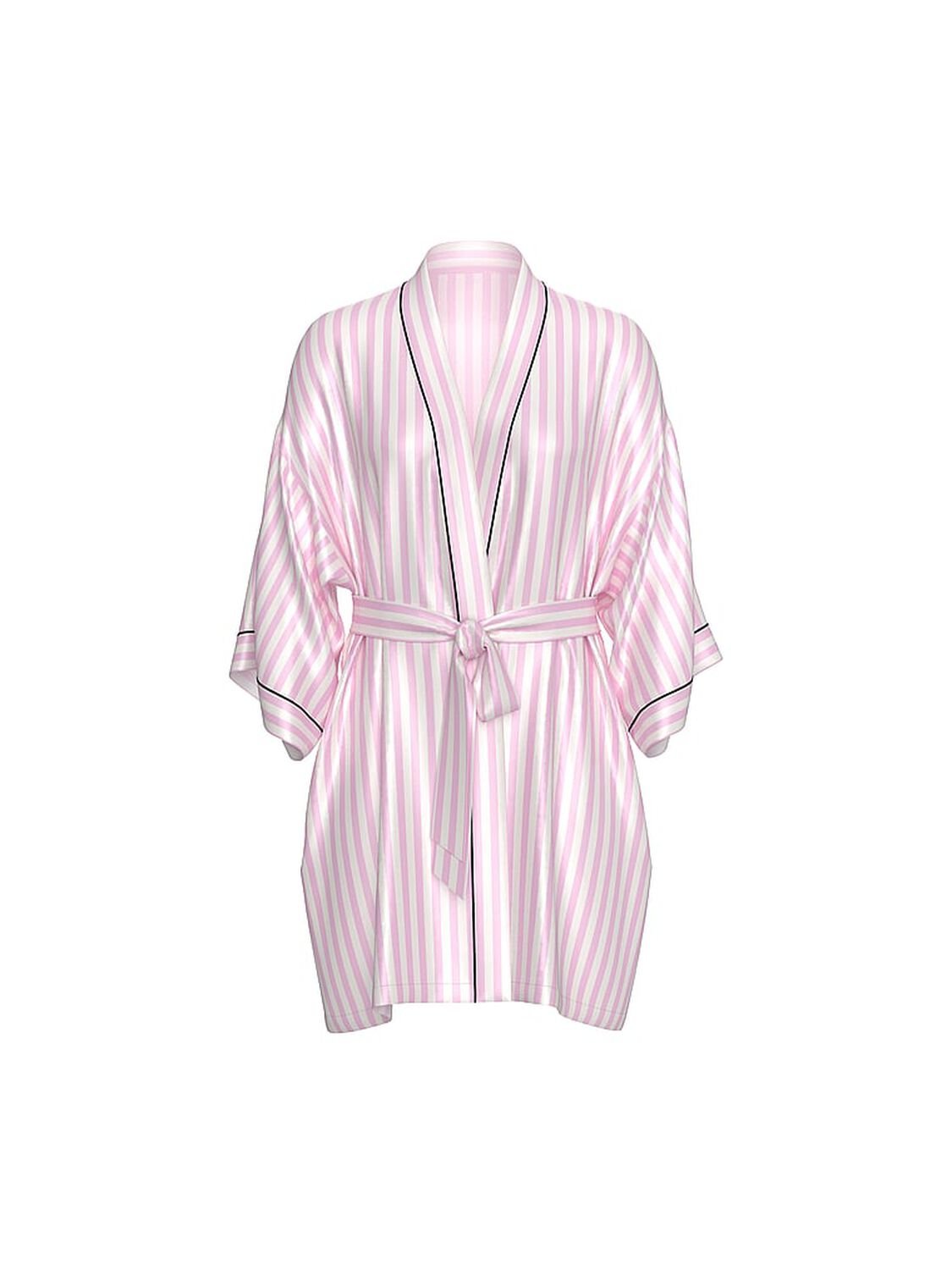vs Victoria's Secret Victoria's Secret Backstage Satin Sparkle Short Robe 3 of 5 