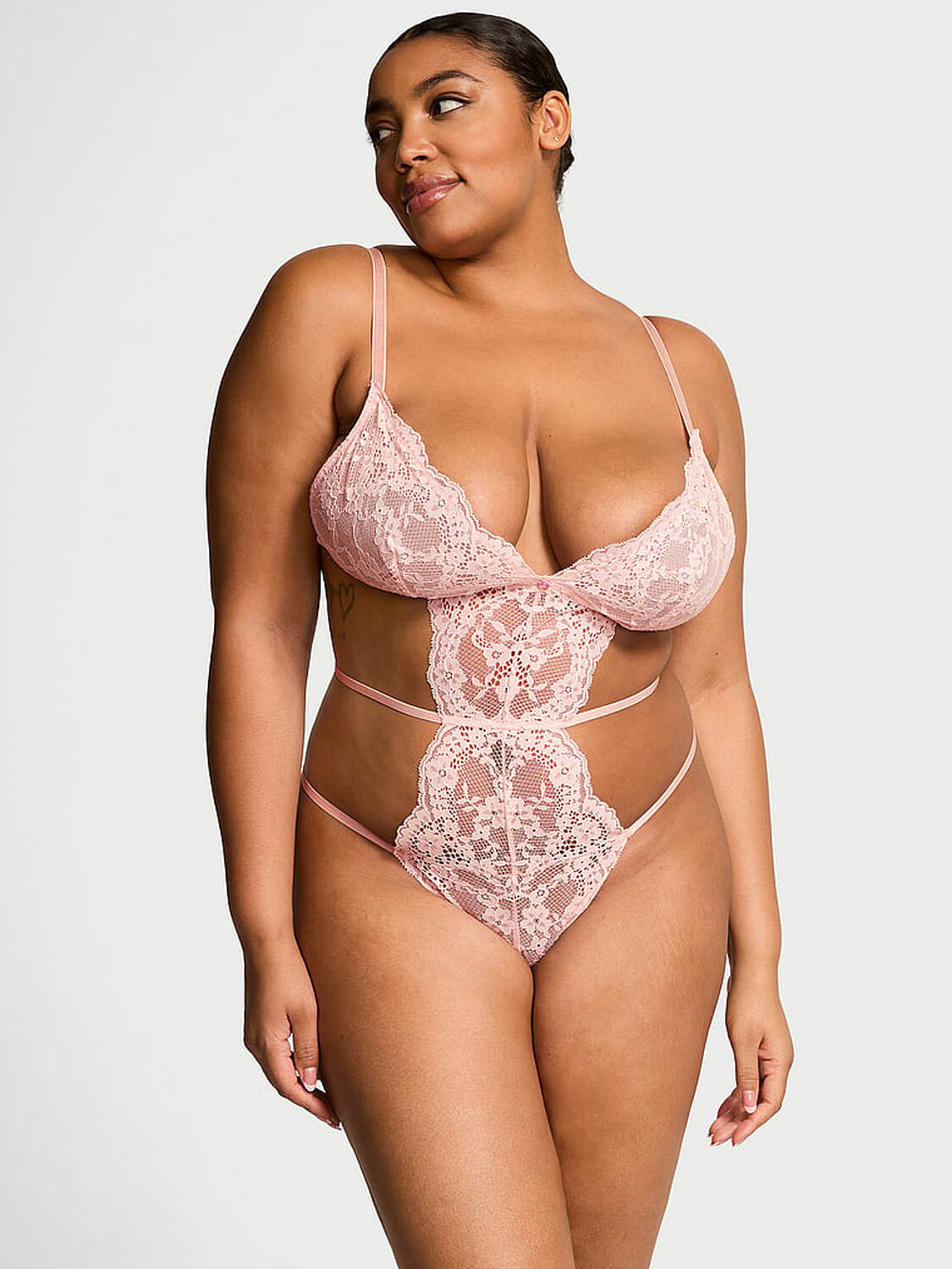 vs Dream Angels Dare to Dream Lace Strappy Triangle Teddy 1 of 4 