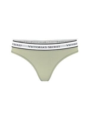 Logo Cotton Thong Panty