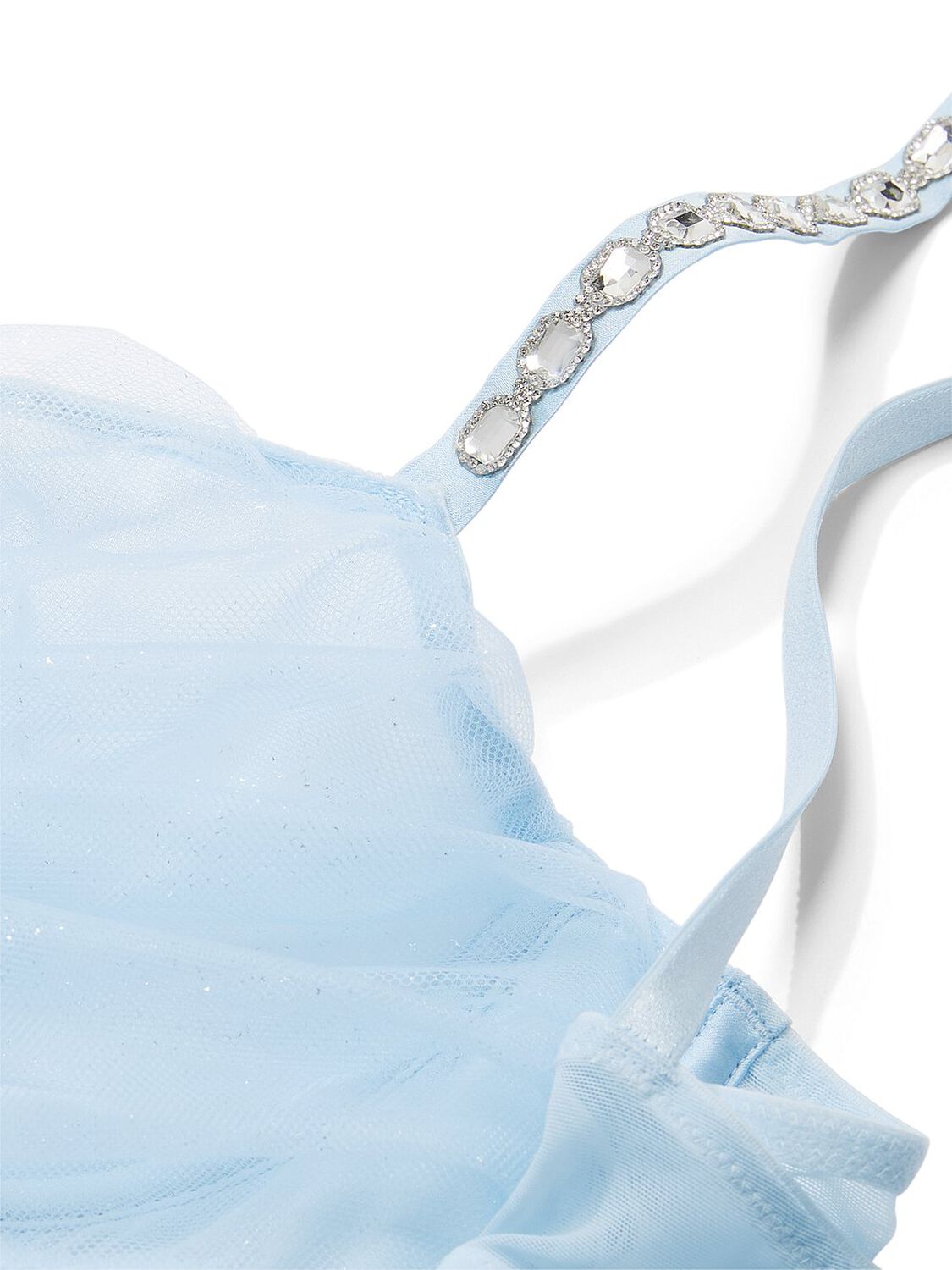 vs Dream Angels Twinkle Cameo Strap Glitter Tulle Unlined Bra Top 4 of 4 