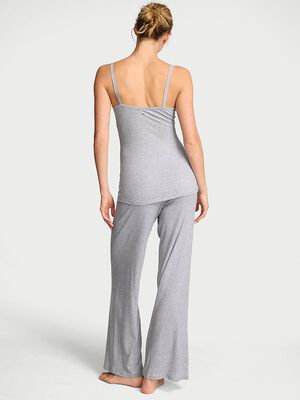 SoSoft&trade; Modal Wide-Rib Button-Front Cami & Pants Set