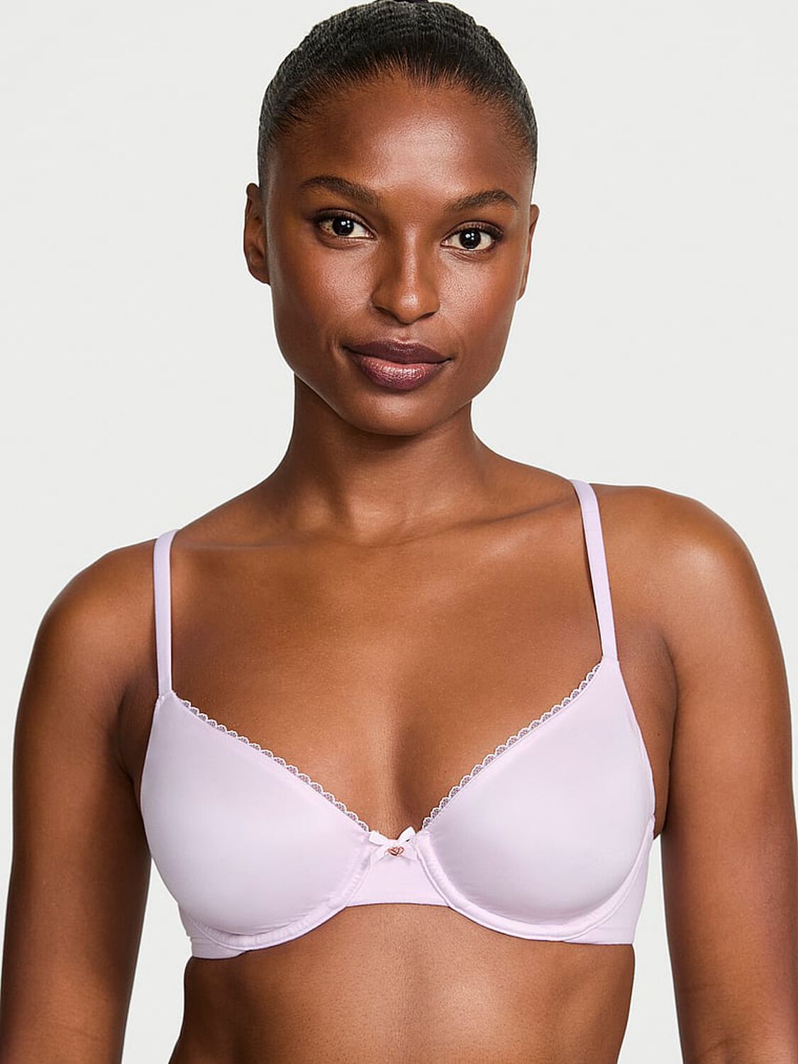 vs Body By Victoria Invisible Lift Unlined Smooth Demi Bra Delicate Violet 1 of 3 