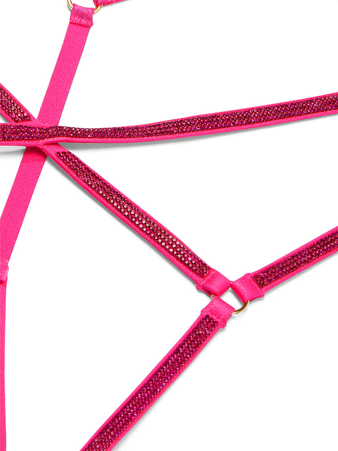 vs Very Sexy Crotchless Shine Strappy Thong Panty Forever Pink 4 of 4 