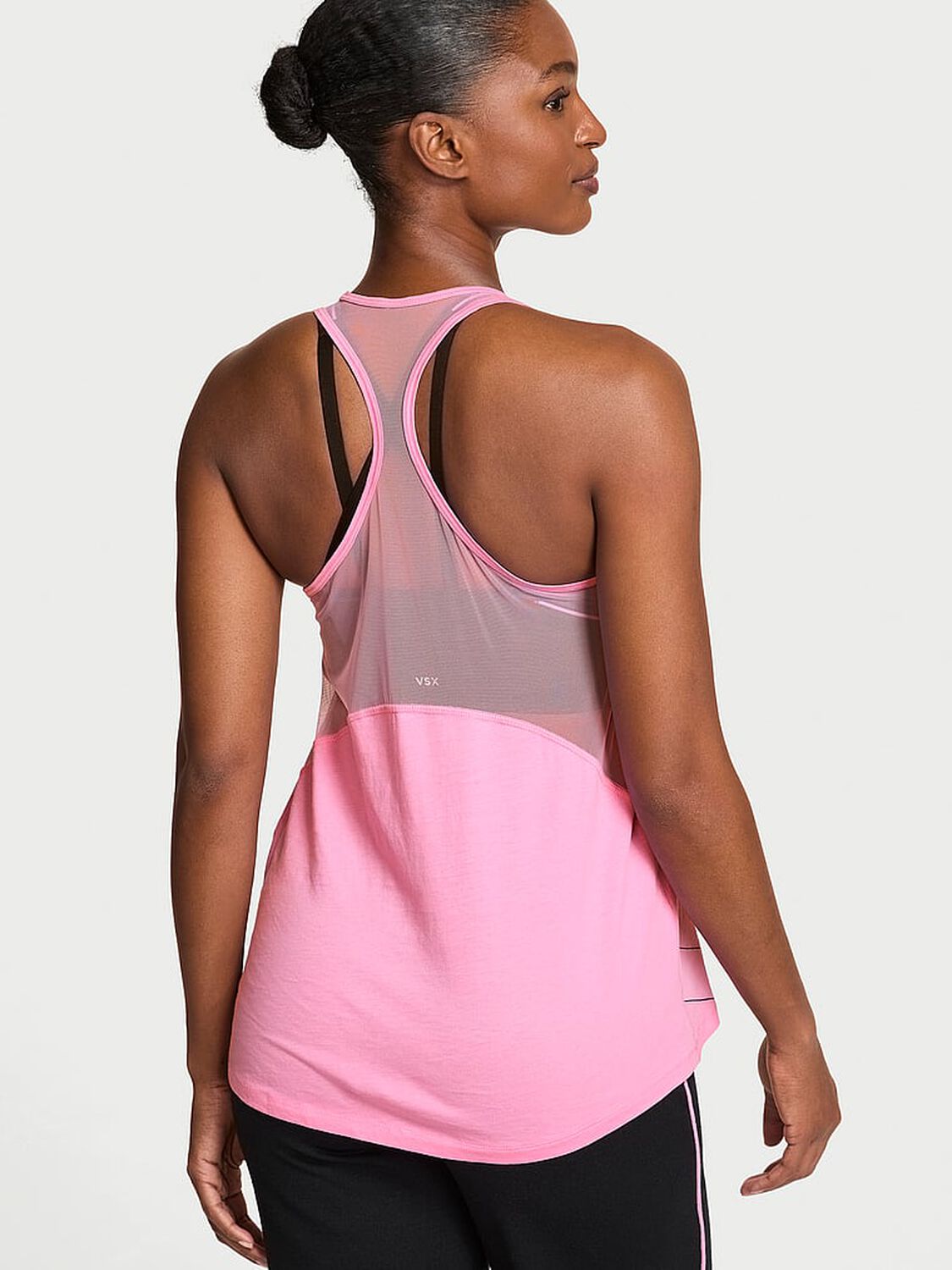 vs Vsx VSX Cotton Jersey Racerback Tank Top Pink Sugar 2 of 4 
