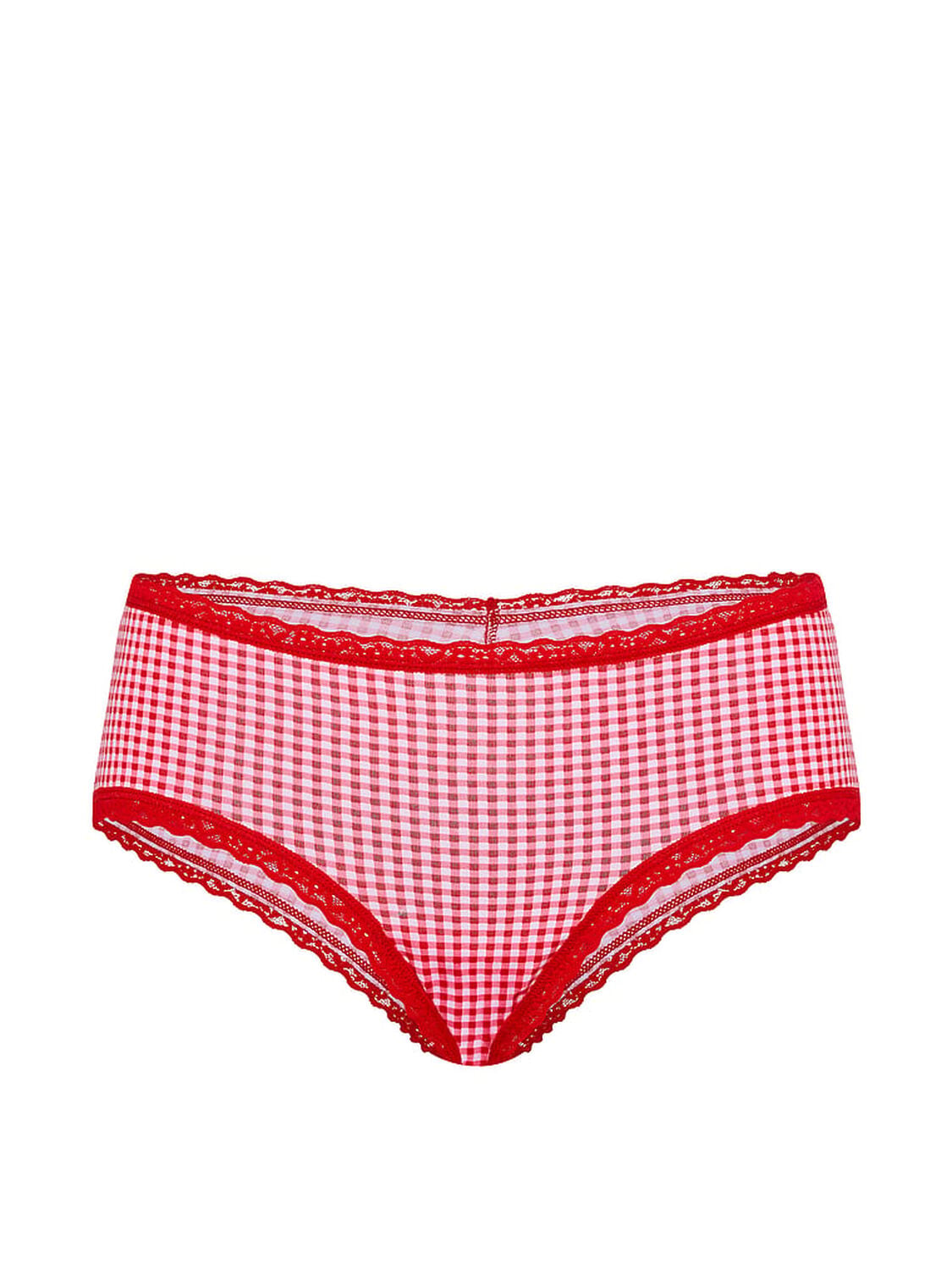vs Lace Trim Cotton Lace-Waist Cheeky Panty Lipstick 3 of 3 