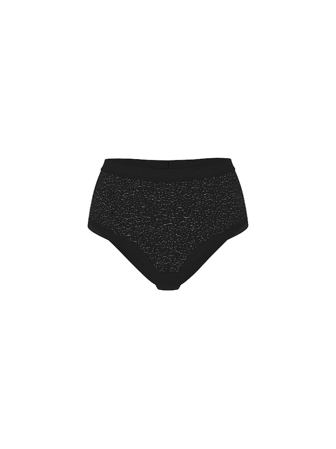 vs No-Show No-Show Leopard Lace Modern Brief Panty Black 3 of 4 