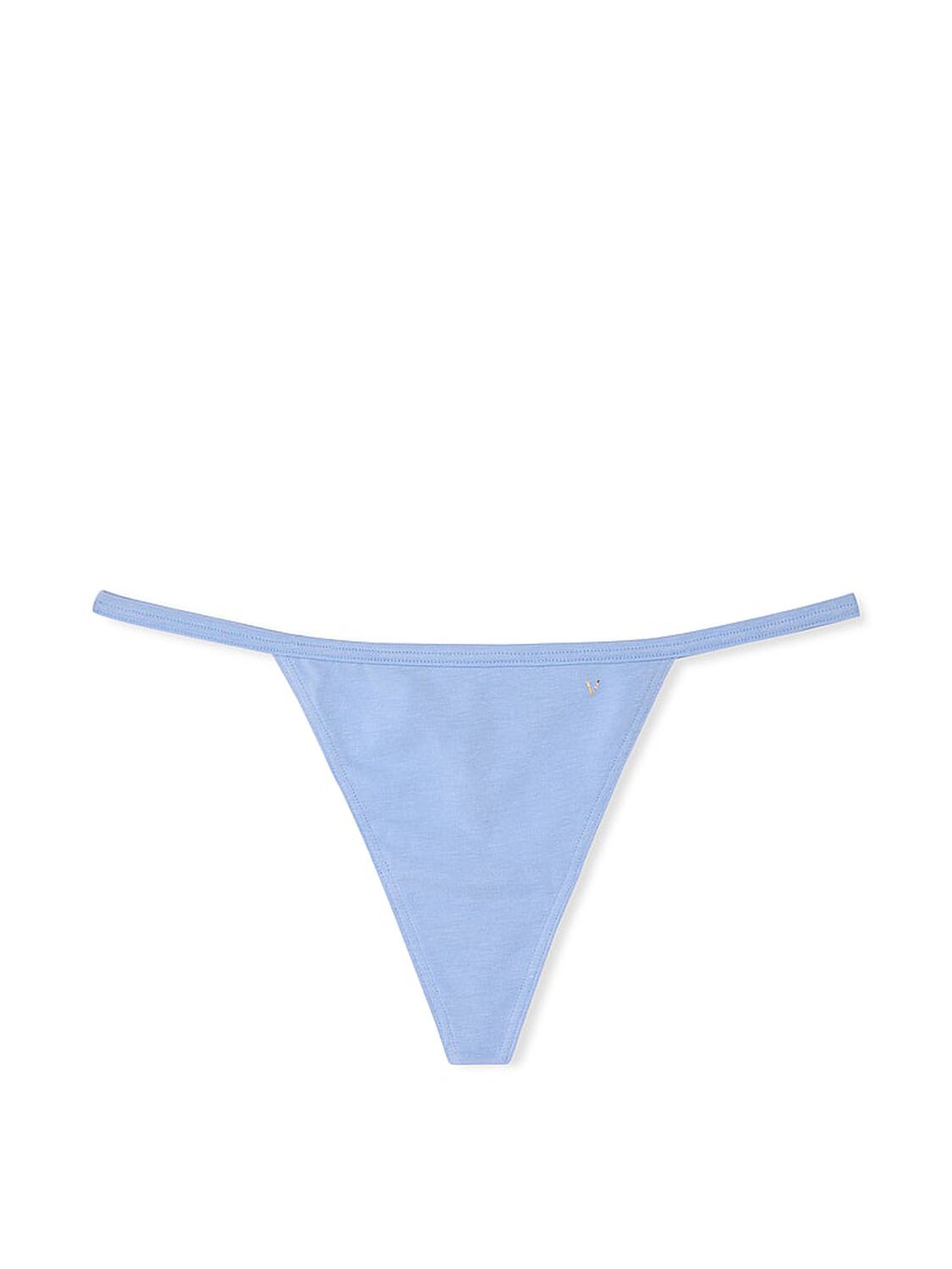 vs Victoria's Secret Stretch Cotton V-String Panty Cameo Blue 3 of 3 