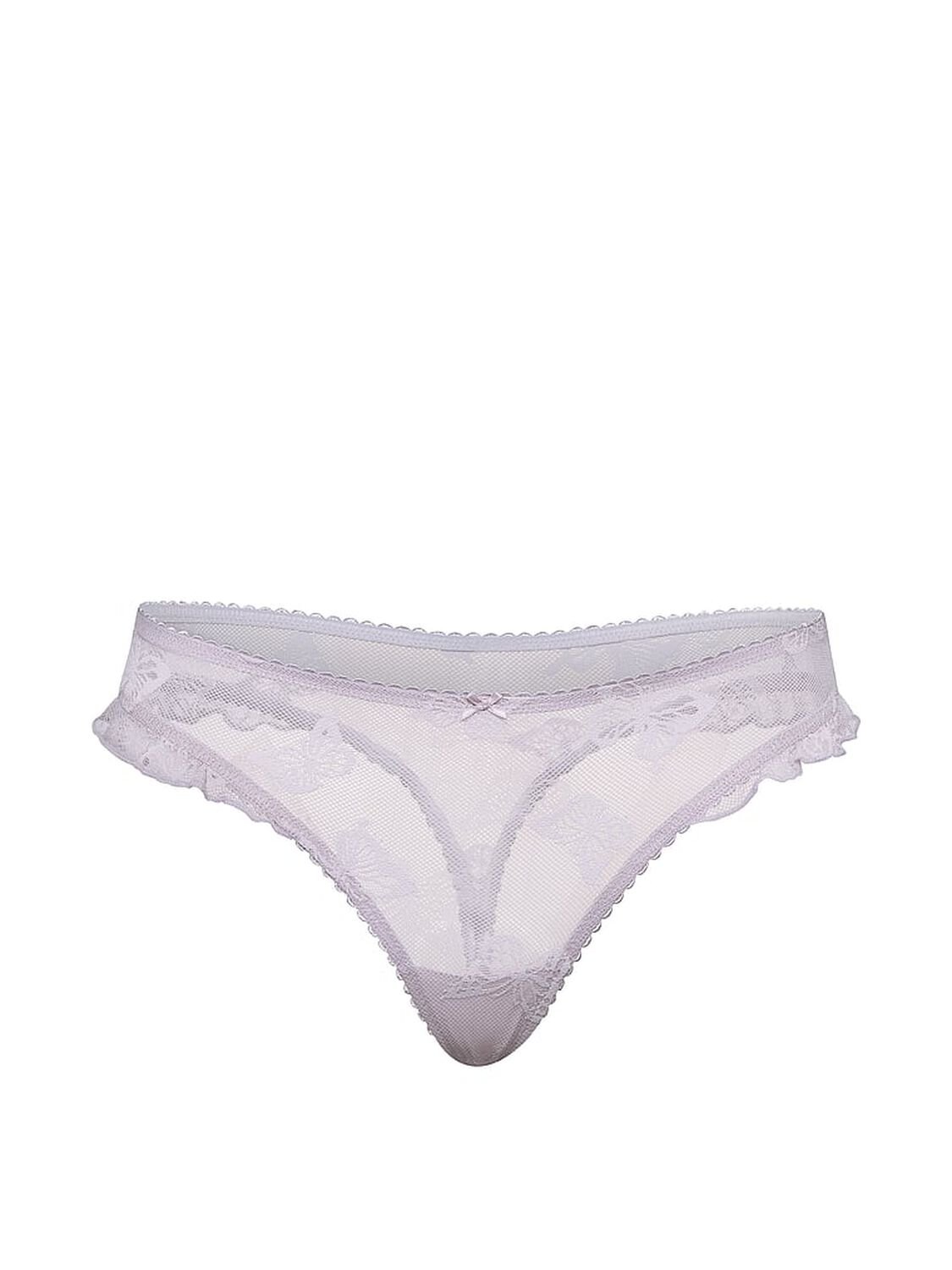 vs The Lacie Butterfly Mesh Flutter Thong Panty Crystal Lilac 3 of 4 