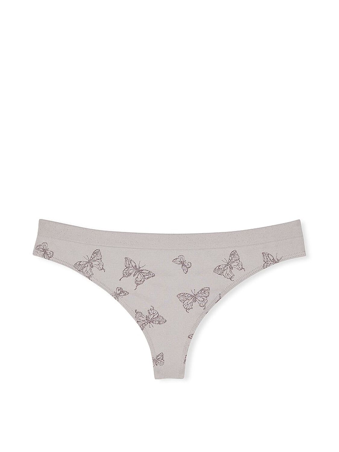 vs Seamless Seamless Thong Panty Silver Pearl Garden Butterfly 3 of 3 