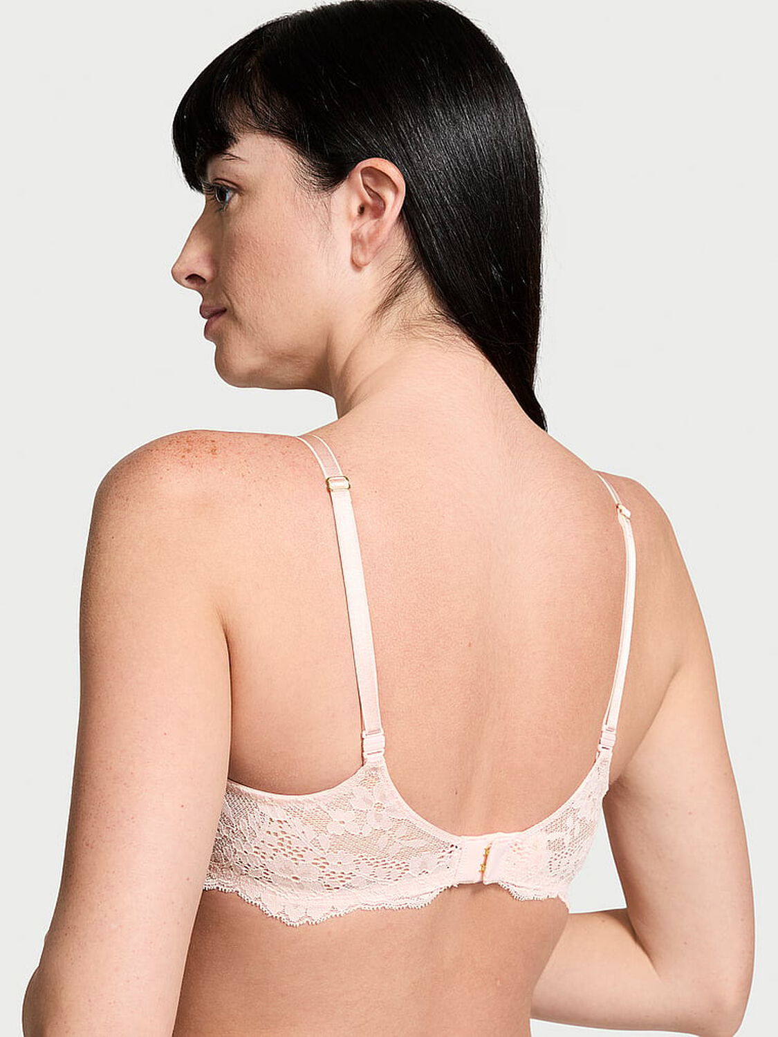 vs Dream Angels Wicked Unlined Lace Balconette Bra Purest Pink 2 of 5 