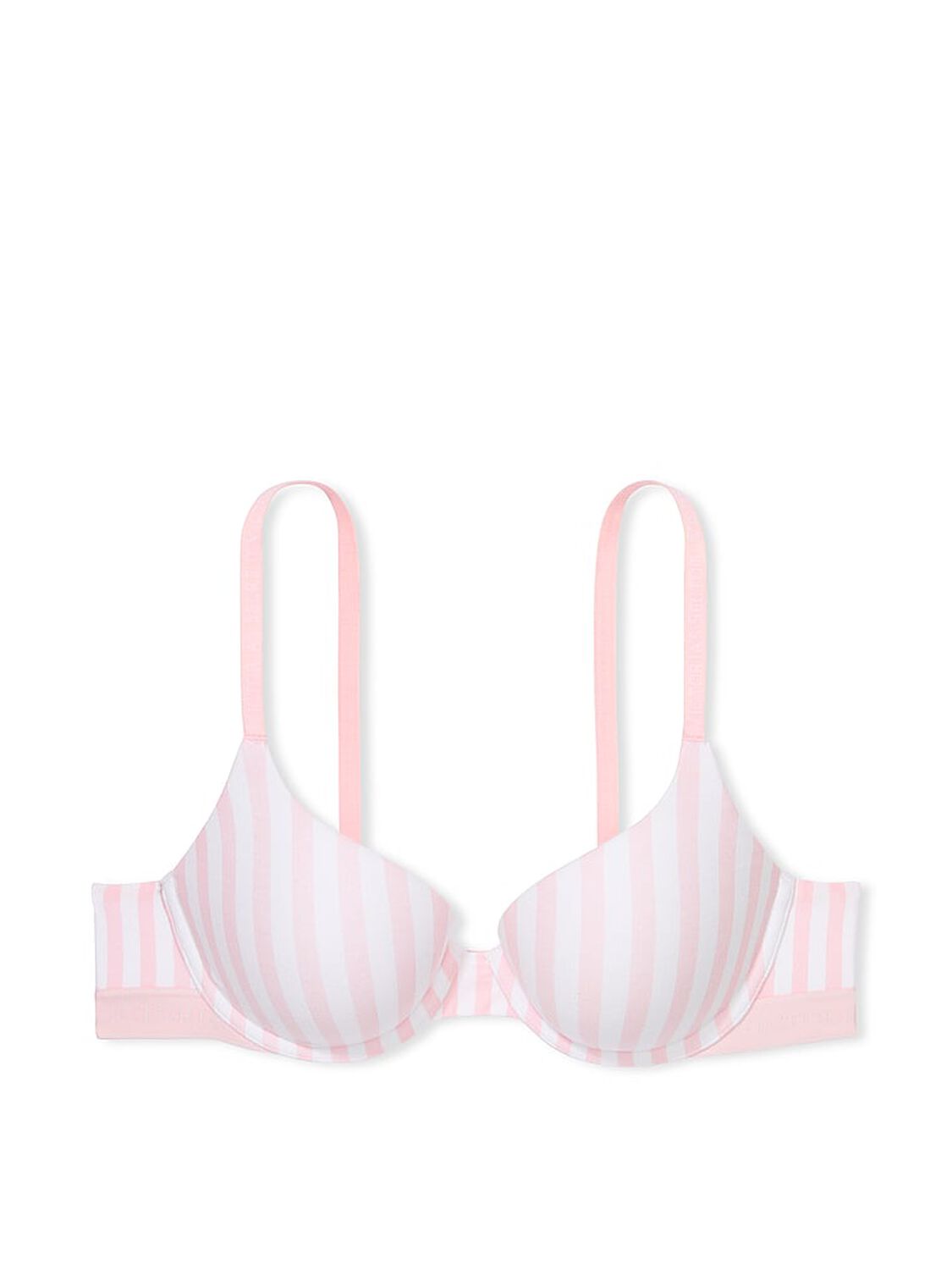 vs The T-Shirt Perfect Shape Cotton Push-Up Bra Pink Stripes 3 of 3 