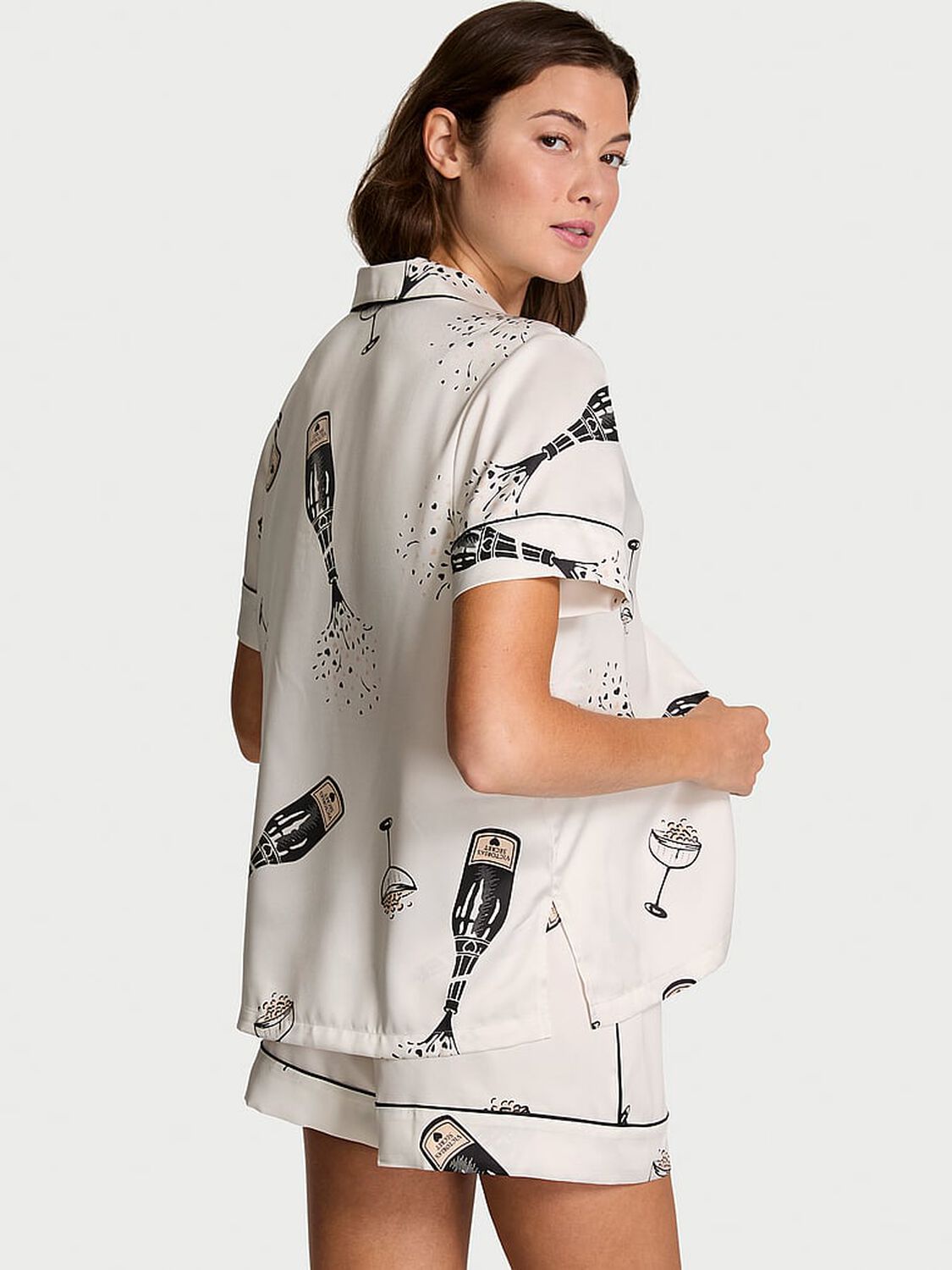 vs Victoria's Secret Glazed Satin Short Pajama Set Print 2 of 2 