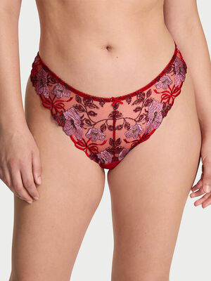 Beautiful Bows Embroidery Brazilian Panty