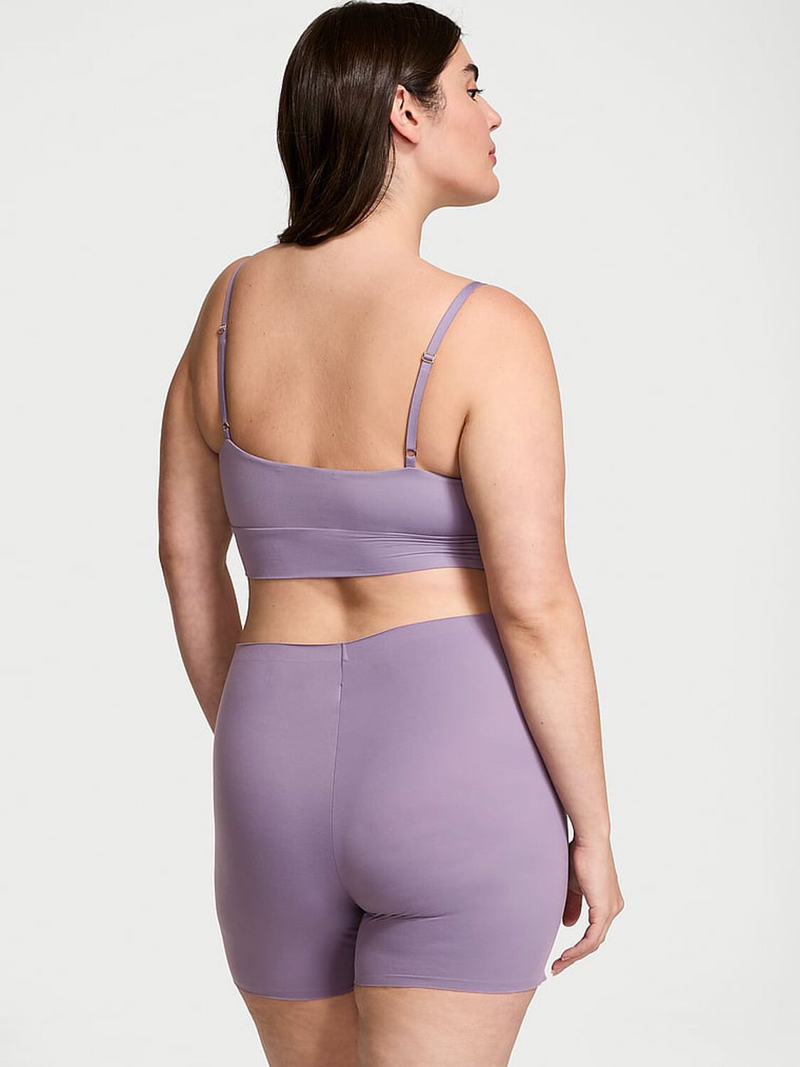 vs Victoria's Secret BODYWEAR by Victoria with FeatherSoft™ Innovation Bike Shorts Frozen Plum 2 of 4 