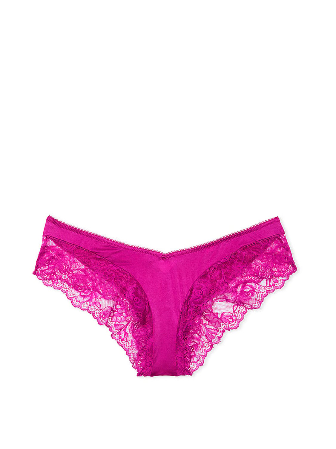 vs Very Sexy Rose Lace-Trim High-Leg Cheeky Panty Outrageous Pink 3 of 3 