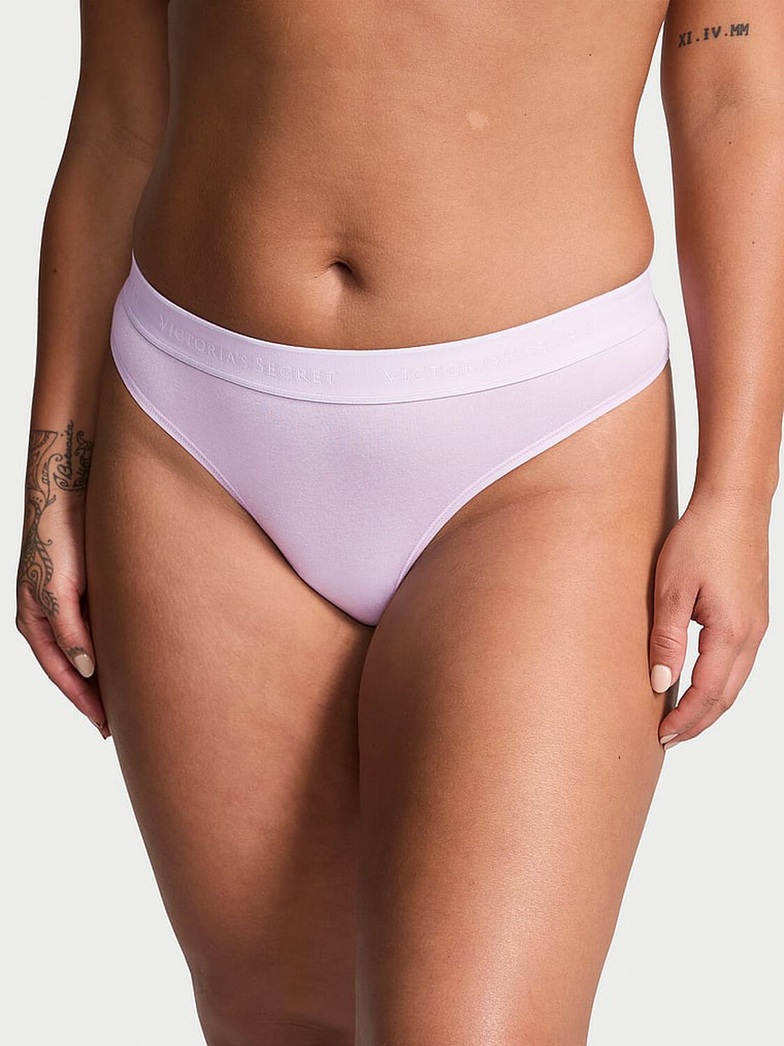 vs Cotton Logo Cotton Thong Panty Hope Lilac 1 of 3 