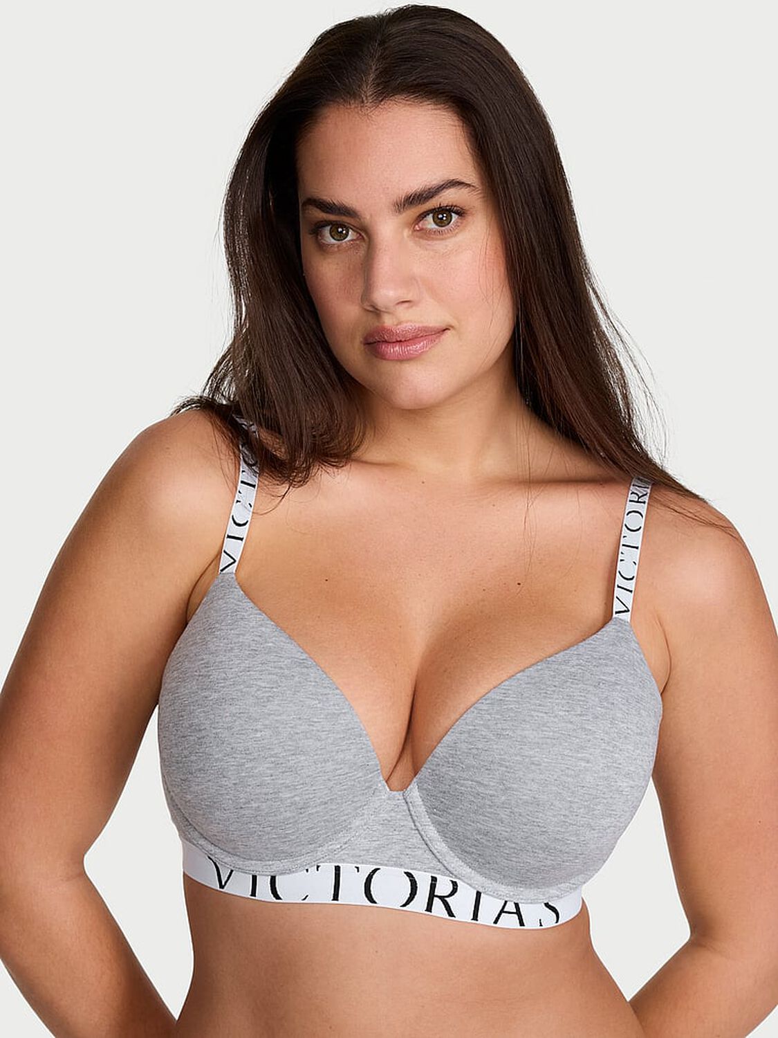 vs The T-Shirt Perfect Shape Cotton Exploded Logo Push-Up Bra 1 of 3 