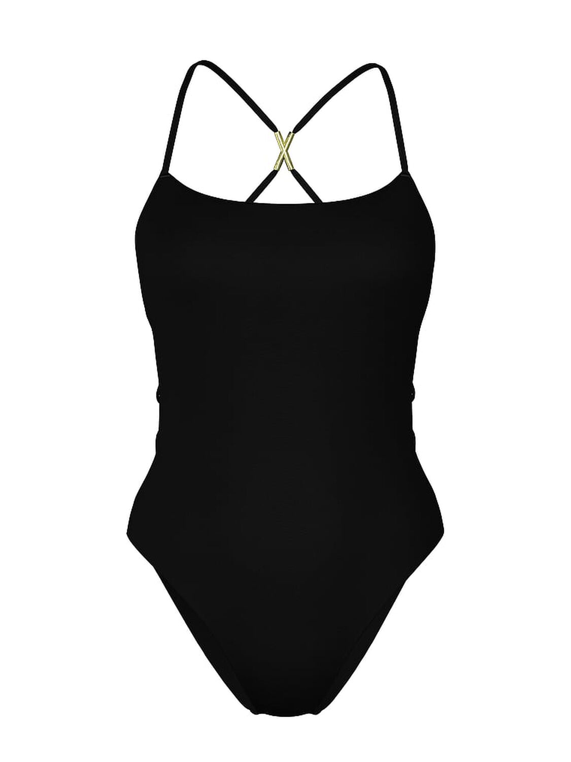 vs Victoria's Secret Swim Archives Sexy Straps Scoop One-Piece Swimsuit Black 3 of 3 