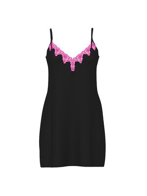 Satin & Rose Lace Mini Slip