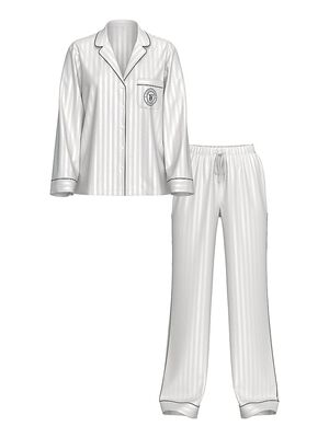 Glazed Satin Long Pajama Set