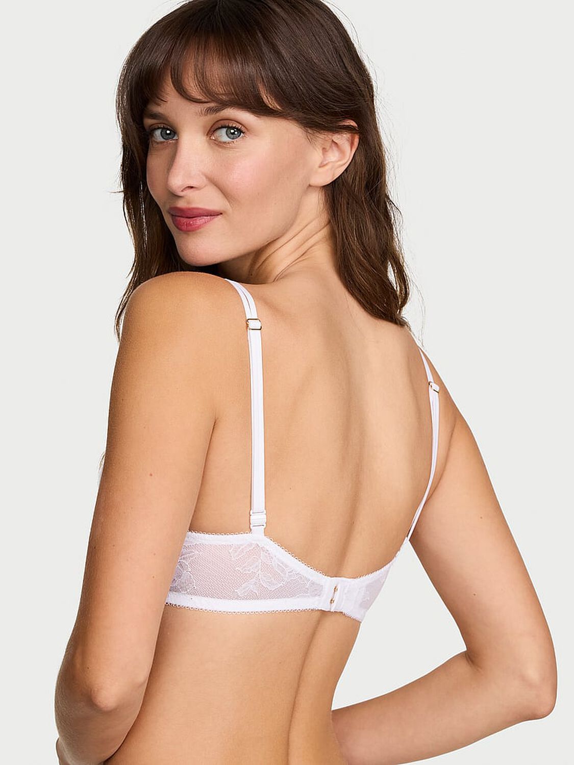 vs Very Sexy Rose Lace Push-Up Bra Vs White 2 of 3 
