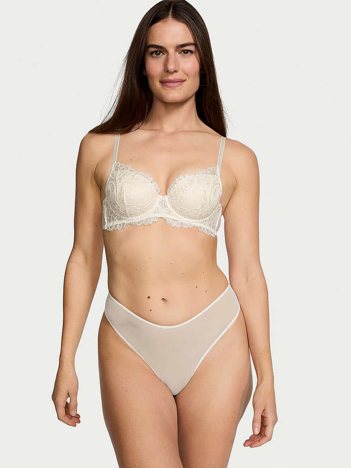 vs Dream Angels Boho Floral Embroidery Brazilian Panty Coconut White 4 of 4 