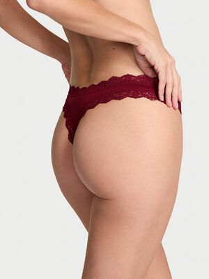 Lace-Trim Thong Panty