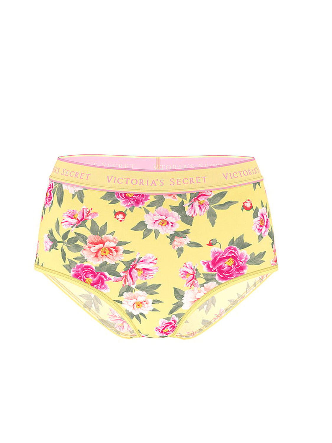 vs Cotton Logo Cotton Modern Brief Panty Yellow Floral 3 of 3 