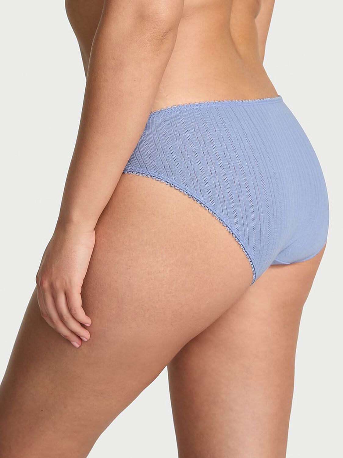 vs Victoria's Secret Lace Pointelle Bikini Panty Light Lavender 2 of 2 