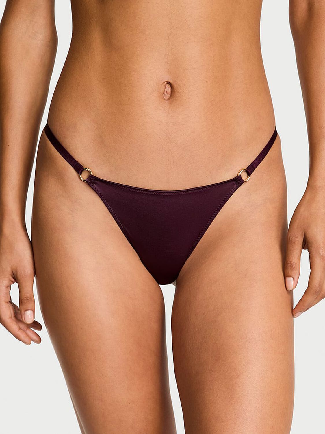 vs Very Sexy Ring Hardware V-String Panty Winter Wine 3 of 3 