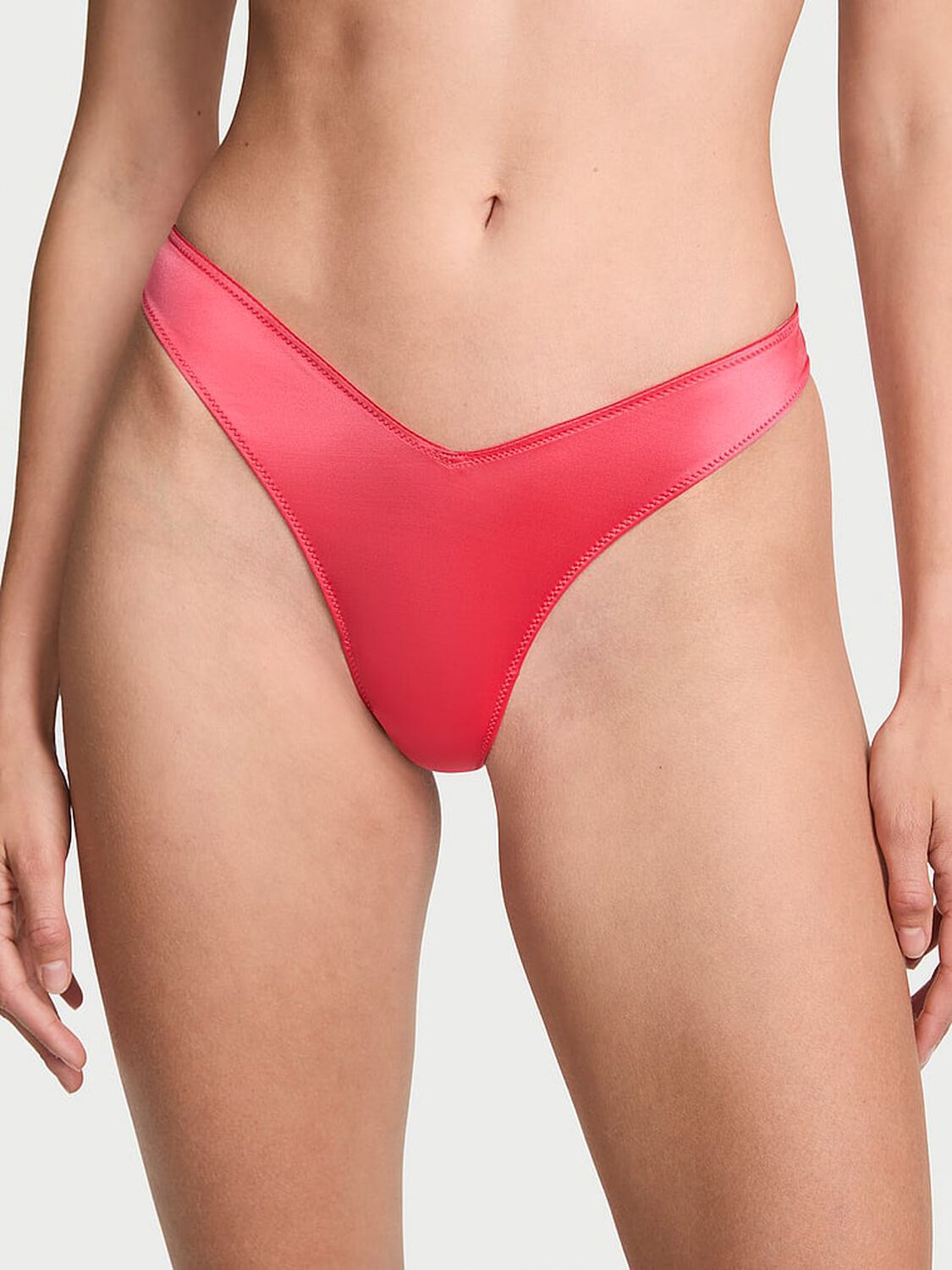 vs Very Sexy Smooth Strappy-Back High-Leg Thong Panty 1 of 3 
