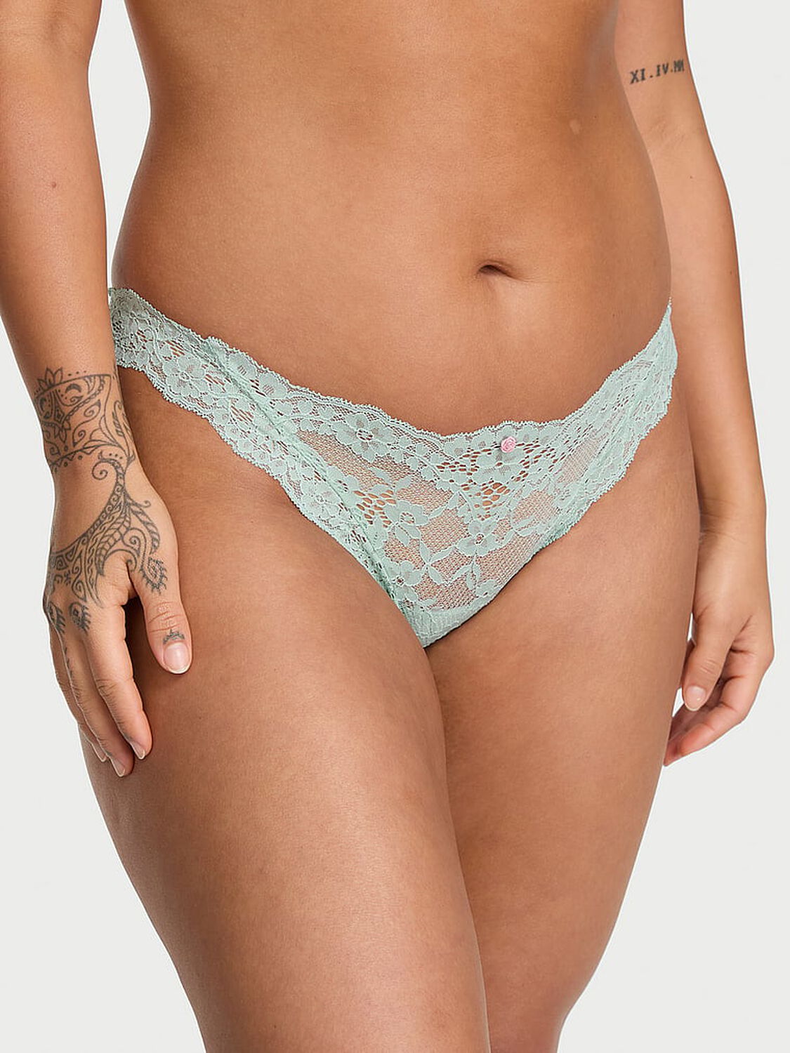 vs Dream Angels Lace Bikini Panty Mint Green 3 of 3 
