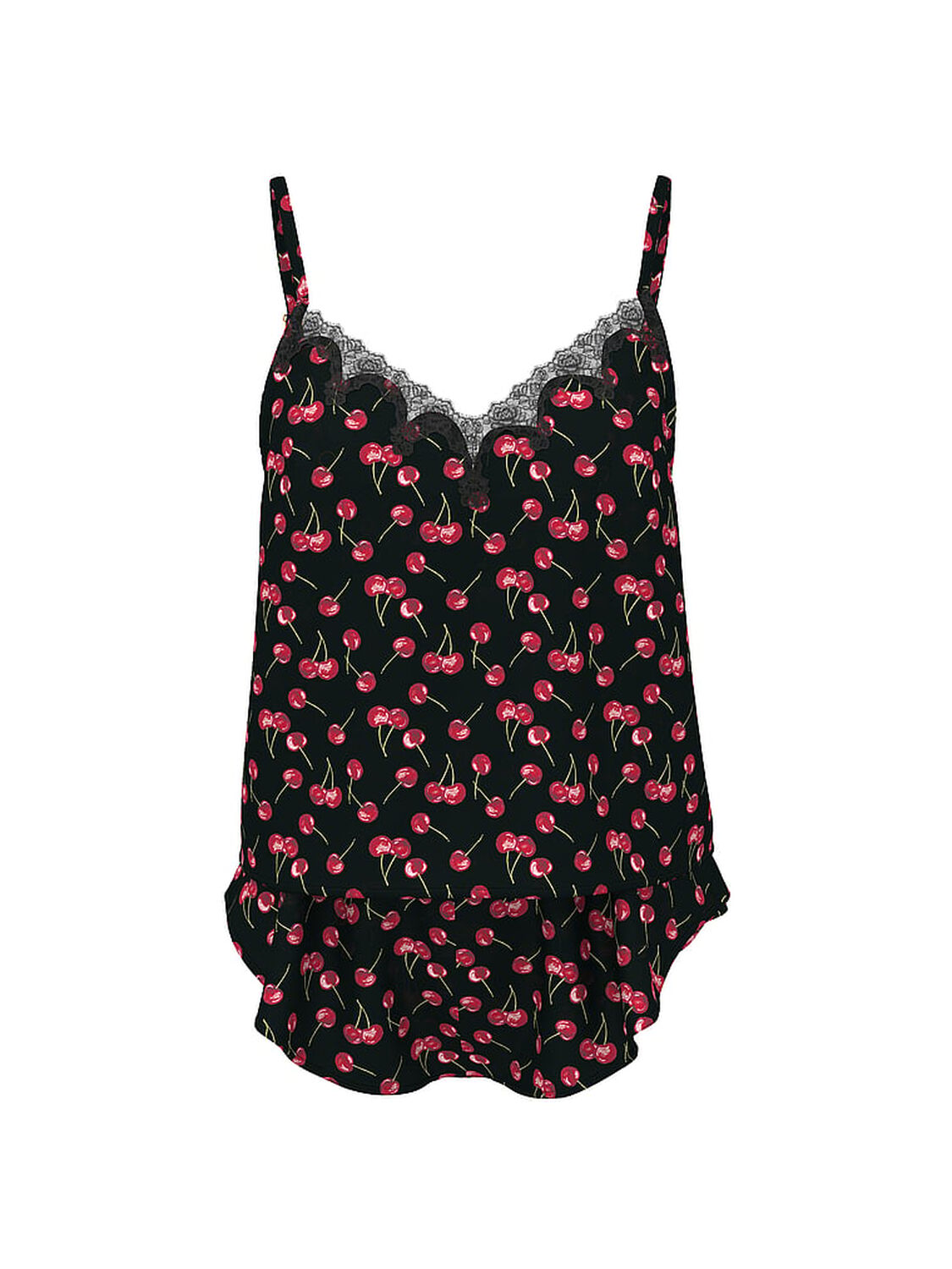 vs Very Sexy Satin Rose Lace-Trim Cami & Flutter Short Set 3 of 3 