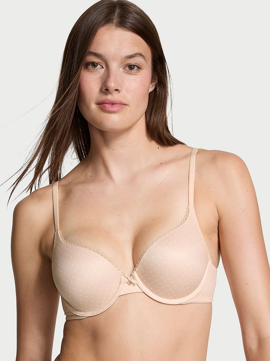 vs Body By Victoria Perfect Shape Push-Up Smooth Bra Marzipan Dots 1 of 3 